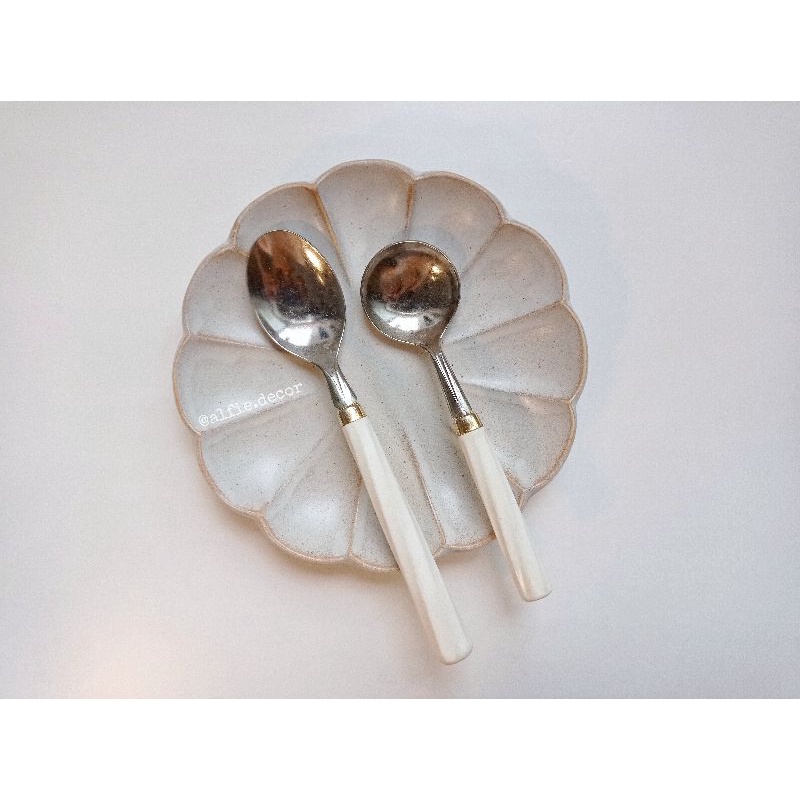 Muỗng, nĩa 2ndhand cáng nhựa màu pastel phong cách vintage Hàn