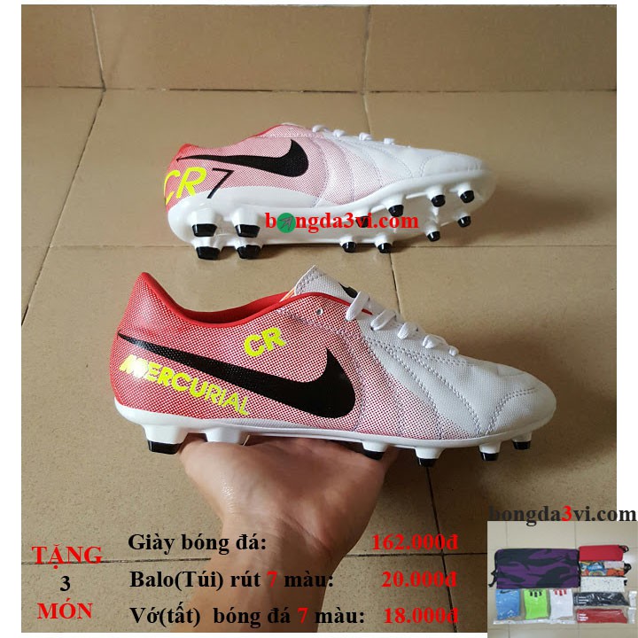 T TOKY SHOP giày đá bóng CR7 ( tặng + balo(túi) rút + vớ(tất) ) ☭