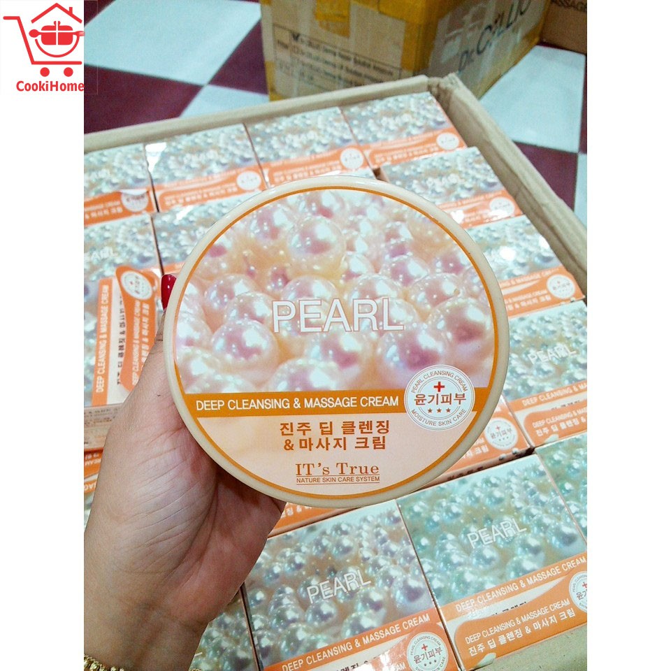 Kem Massage sạch sâu, trắng da, tái tạo da Cellio  Ngọc Trai IT'S TRUE PEARL DEEP CLEANSING & MASSAGE CREAM
