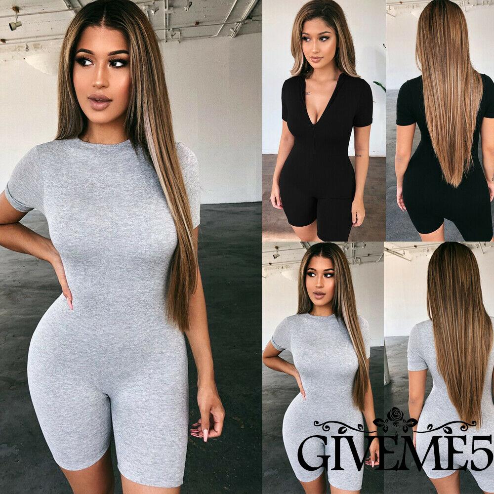 Bộ Áo Liền Quần Ôm Dáng Cổ Chữ V Xẻ Ngực Quyến Rũ Cho Nữ