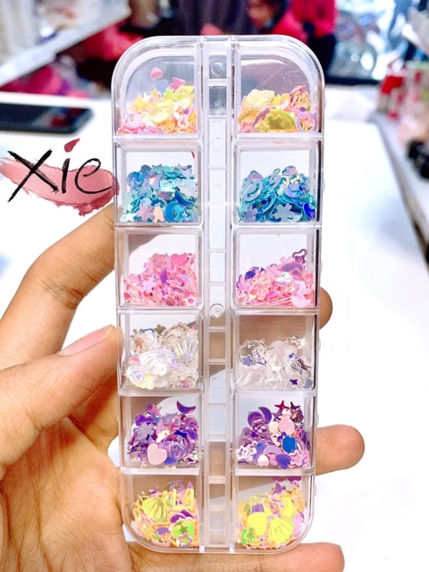 KHAY CHARM CẦU VỒNG - XIE dụng cụ nail&amp;mi