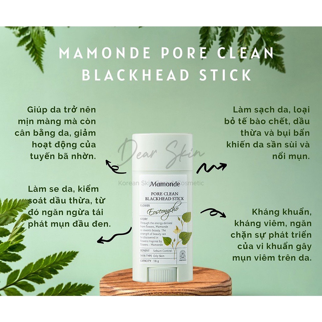 Thanh Lăn Hút Mụn Mamonde Pore Clean Black Head Stick
