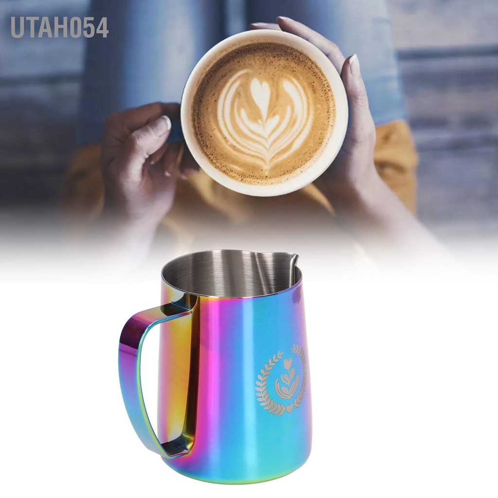 Utah054 Bình trữ đông sữa 600ml 304 Thép không gỉ Cấp thực phẩm Eagle Vòi đa năng Cốc làm lạnh cà phê