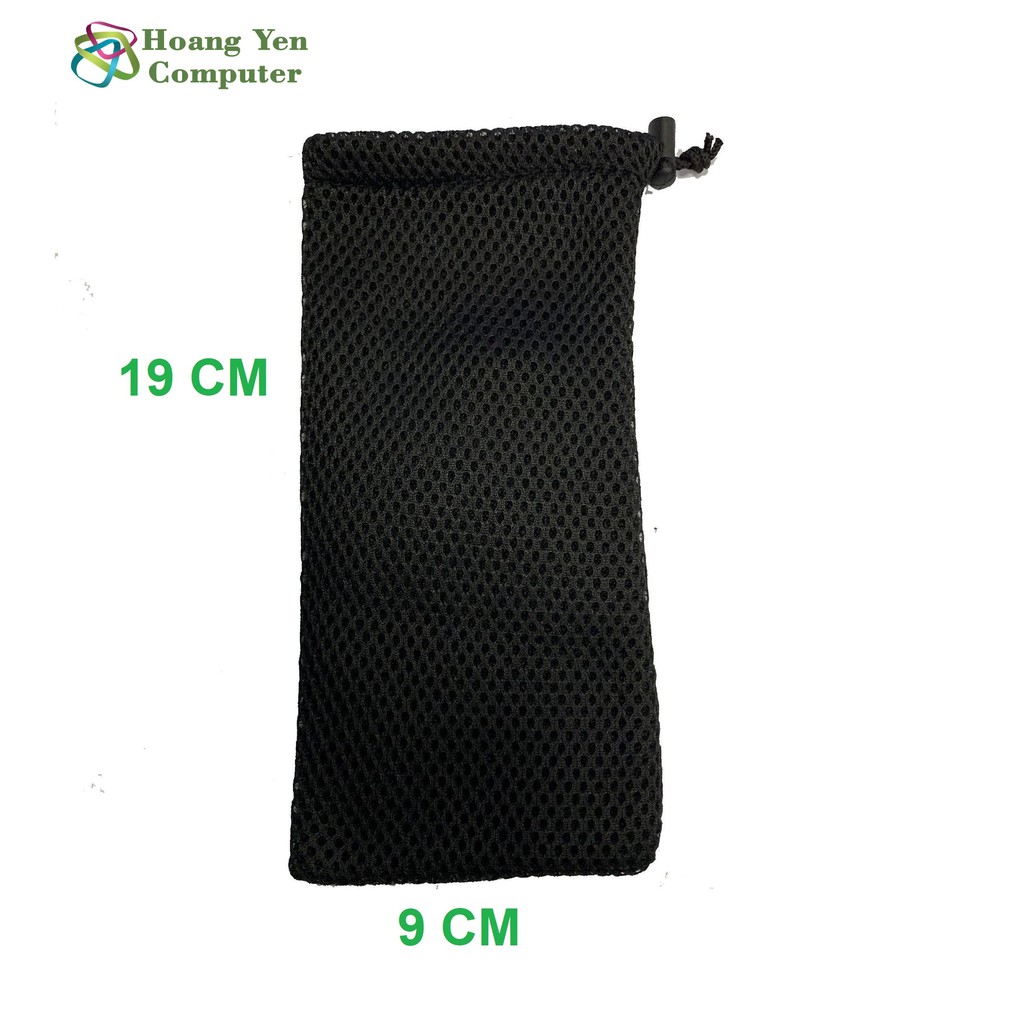 [ĐEN] Túi Đựng Pin Dự Phòng 20000mAh, Tai Nghe, Cáp Sạc - Kích Thước 9cm x 19cm