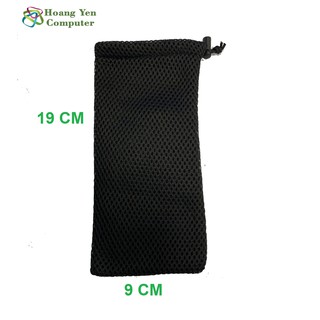 [ĐEN] Túi Đựng Pin Dự Phòng 20000mAh, Tai Nghe, Cáp Sạc - Kích Thước 9cm x 19cm