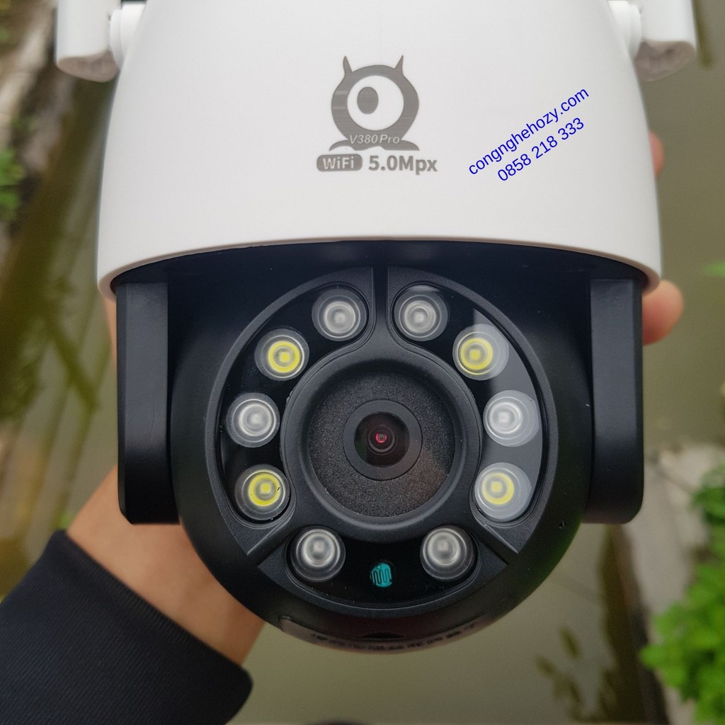 Camera wifi ngoài trời chống nước V380 PRO 5.0 mpx C15 HD xoay 360 quay đêm có màu, 2K 2560 x 1920p | BigBuy360 - bigbuy360.vn