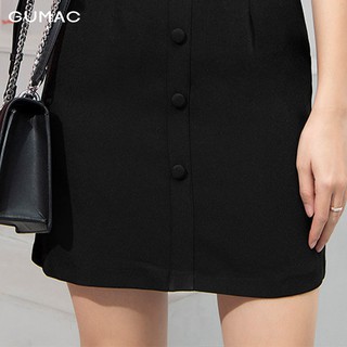 Đầm nữ cổ tim tay chun GUMAC DA9244