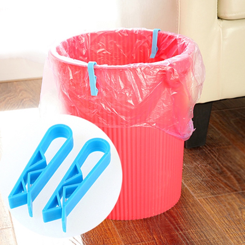 2 Kẹp giữ túi rác bằng nhựa chống trượt tiện dụng
