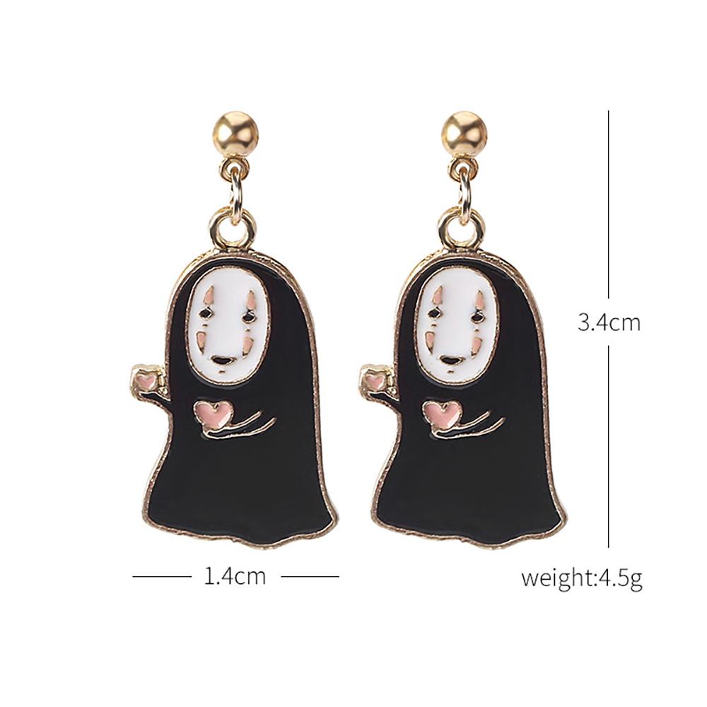 QQMALL Bông Tai Hợp Kim Hình Anime Spirited Away Thời Trang