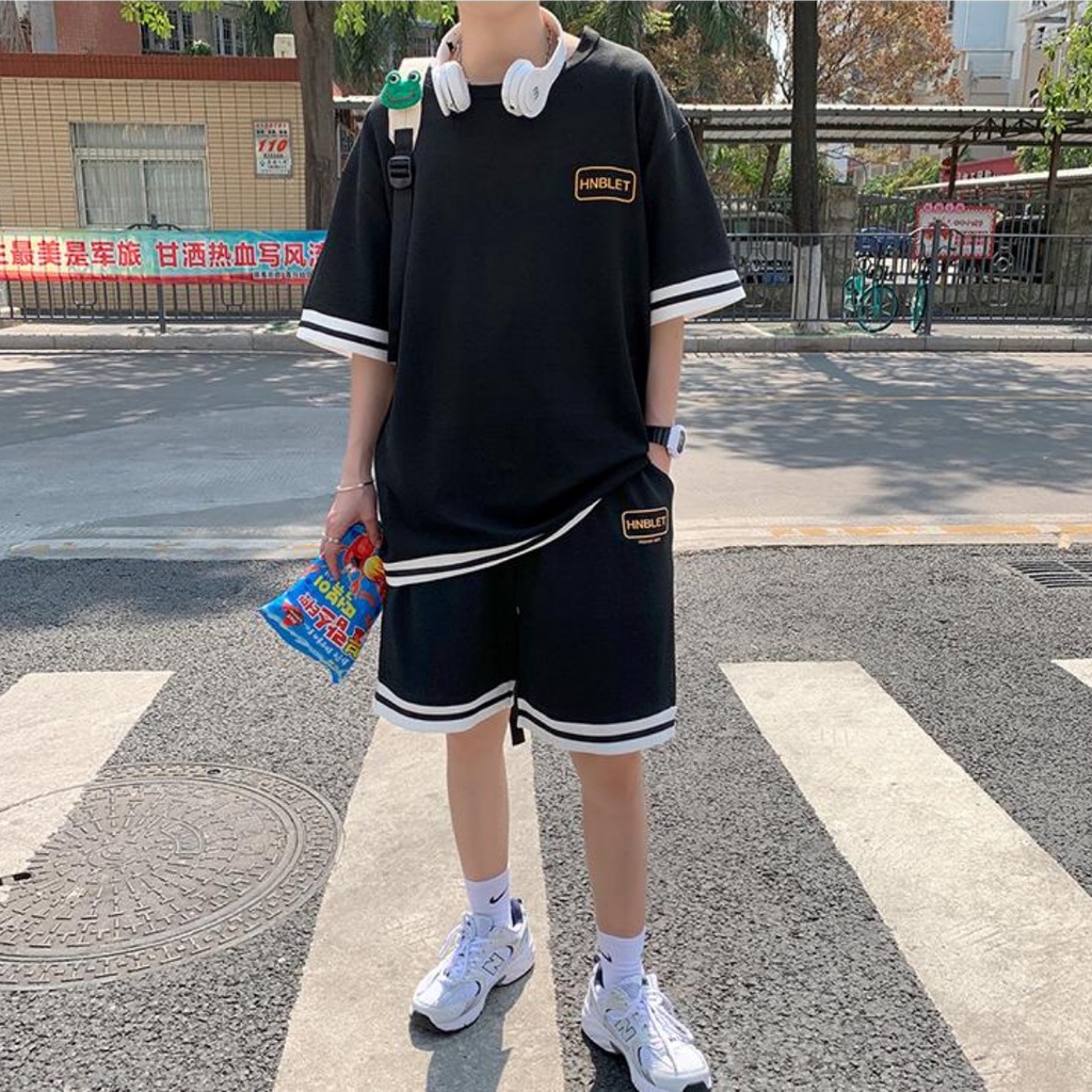 Bộ Quần Áo Thun Nam Mùa Hè "HNBLET" Style Hàn Quốc Trend 2023 ZENKODLMEN - SET NAM 90000161C5