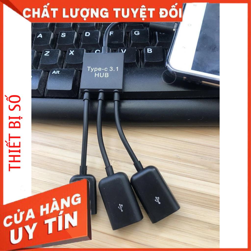 Cáp OTG Type C 3in1 kết nối điện thoại,máy tỉnh bảng,Tay cầm chơi game chuẩn Type -C -DC3737