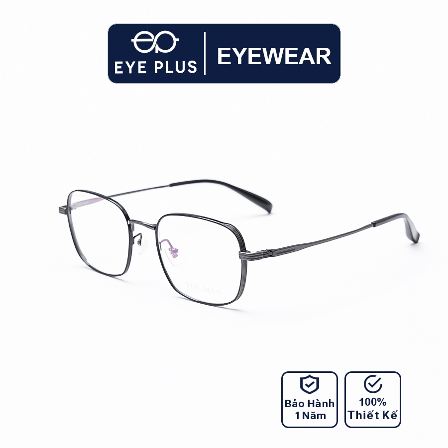 Gọng kính mắt nam nữ thời trang EYE PLUS hợp kim ip-titanium mảnh nhẹ mắt vuông tròn thời trang Reeman-1246