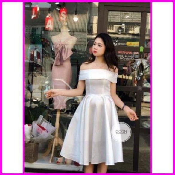 [   VÁY TRẮNG ] Đầm trắng dự tiệc trắng trễ vai cao cấp hàng thiết kế thanh lịch Sahara Dress Đầm nữ dự tiệc | BigBuy360 - bigbuy360.vn