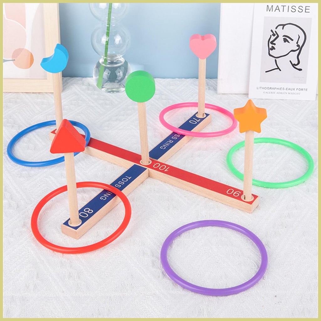 Bộ Trò Chơi Ném Vòng Ngoài Trời / Trong Nhà / Ngoài Trời Siêu Bền Vui Nhộn Cho Người Lớn Và Trẻ Em