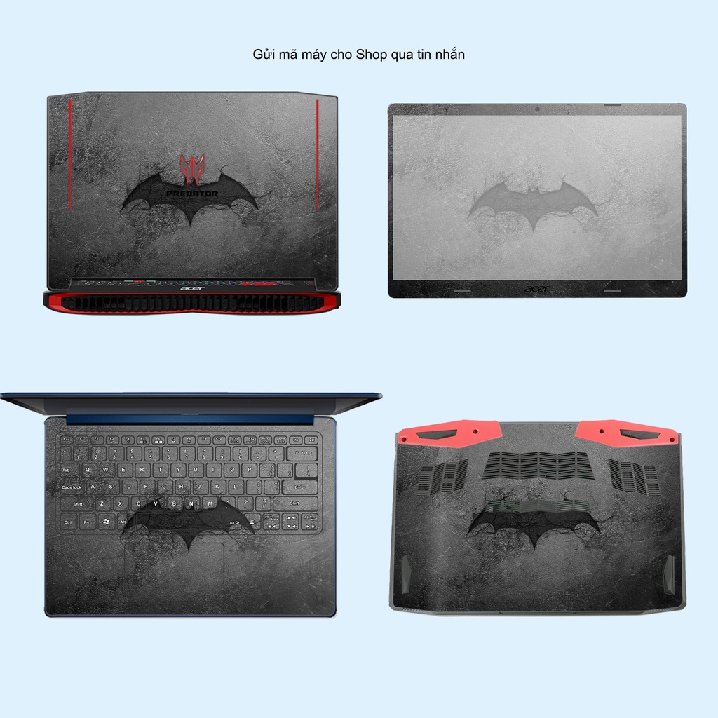 Skin Laptop In Hình Người Dơi Bát Man Dành Cho Các Dòng Máy Dell Hp Asus Msi Acer Lenovo Macbook Theo Yêu Cầu