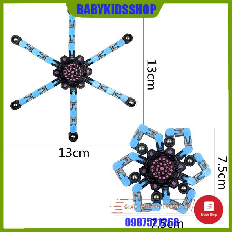 Con Quay Đồ Chơi Robot Fidget Spinner Đầu Ngón Tay Cơ Khí Dạng Chuỗi Biến Hình ,Con Quay Hồi Chuyển Giải Nén Spinner