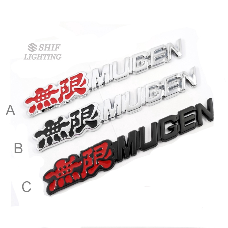 1 X Kim Loại MUGEN Logo Ô Tô Tự Động Bên Fender Trang Trí Biểu Tượng Huy Hiệu Miếng Dán Decal Cho Xe
