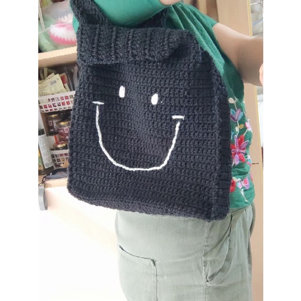 Túi len mặt cười Handmade - Smiley Bag