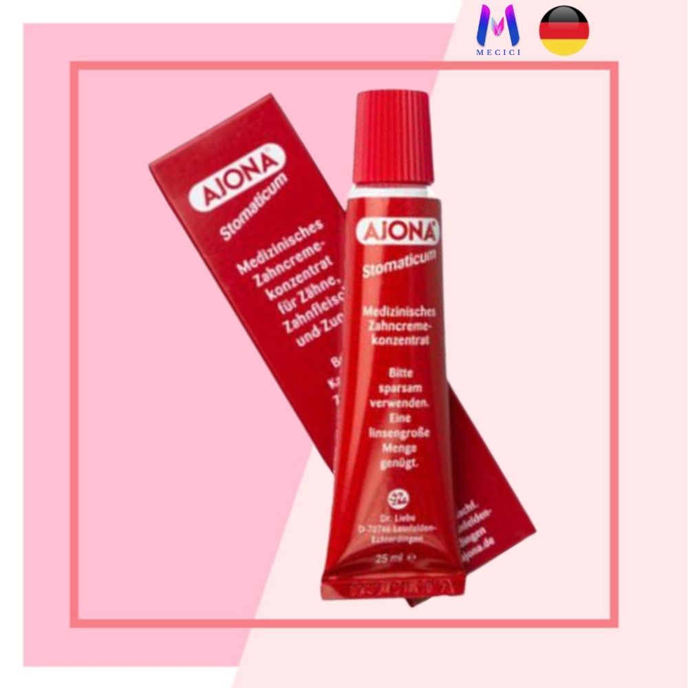 Kem đánh răng Ajona 25ml nhập khẩu Đức - Shop Mecici -  Loại bỏ cao răng, chống viêm lợi, hiệu quả gấp 5 lần loại thường