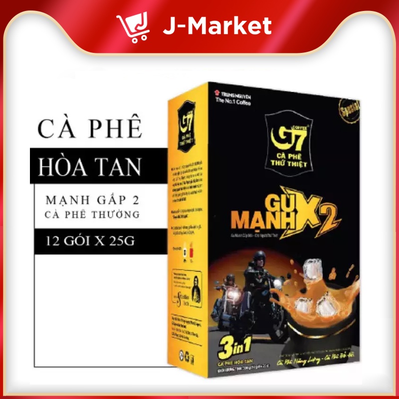 Cà phê hoà tan G7 GU mạnh x2 12 gói