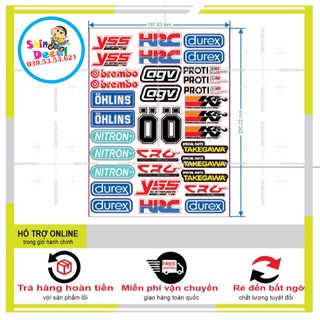 Shindecal- logo sticker dán xe máy m40