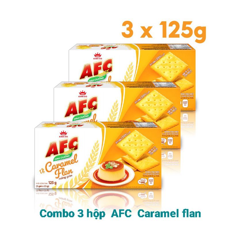 Combo 3 hộp  AFC  vị Caramel Flan 125g