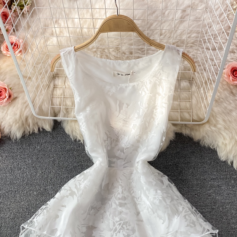 🌸Hàng Order🌸 Váy Đầm Voan Công Chúa Họa Tiết Xếp Ly Tầng Đuôi Cá Thanh Lịch Nữ Tính 🌸Hàng Quảng Châu