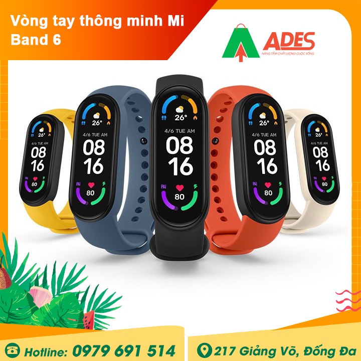 [Mã 154ELSALE2 giảm 7% đơn 300K] Xiaomi Mi Band 6 - Vòng tay thông minh Mi Band 6 - Chính hãng Bảo hành