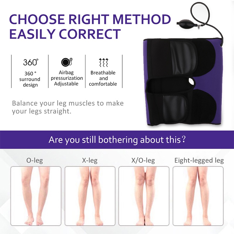 Dây đai đeo chân Junlaikang chỉnh hình chân thẳng kiểu chữ O/X dành cho người lớn và trẻ em