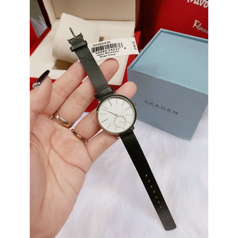 ĐỒNG HỒ NỮ DÂY DA CHÍNH HÃNG SKAGEN SKW2435 SKW6215 FULL BOX CHÍNH HÃNG