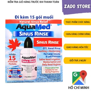 Bình rửa mũi rửa sạch mũi AquaMed Sinus Rinse xoang dụng cụ nước rửa mũi vệ sinh mũi cho người lớn muối rửa mũi