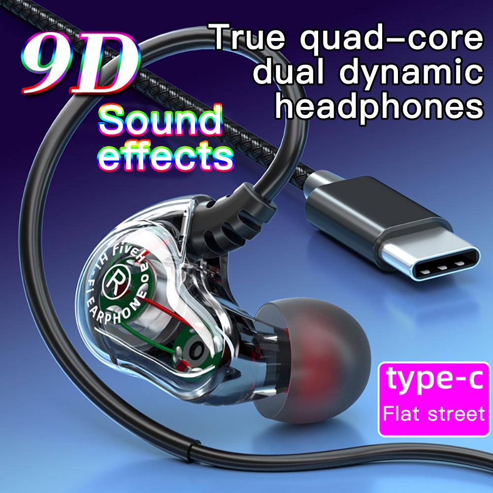 610a Model Type-c Tai nghe treo tai có dây Trò chơi thể thao In-ear Thích hợp cho Huawei Xiaomi