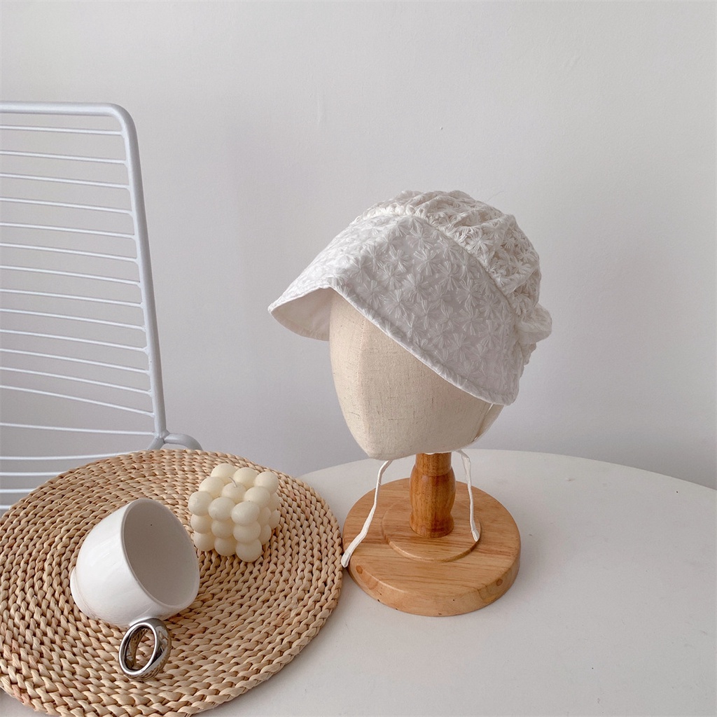 Mũ chống nắng cho bé gái sơ sinh ren hoa đáng yêu Hàn quốc