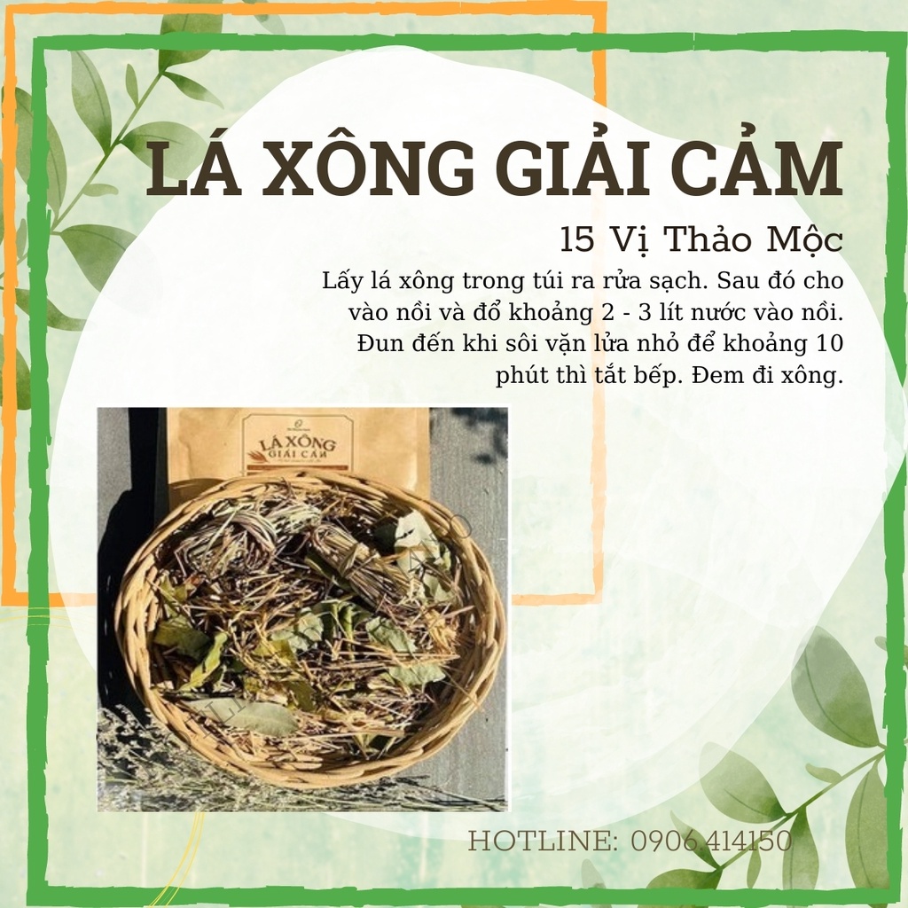 Lá Xông Thảo Mộc Giải Cảm, LÁ XÔNG NGỪA BỆNH🌿15 Vị Thảo Mộc 🌿Tăng Sức Đề Kháng