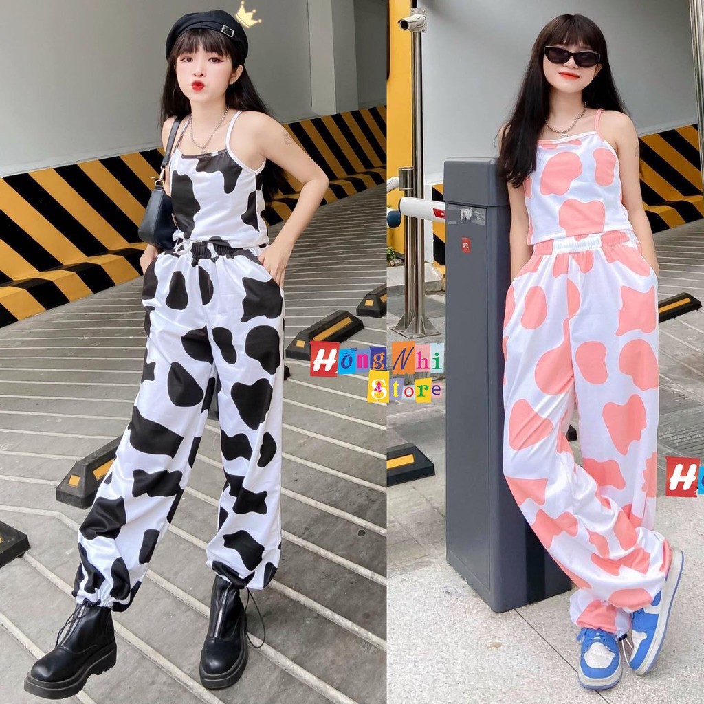 Quần Jogger 3D Ulzzang Unisex Jogger Loang Màu Con Bò Dây Rút Lai Ống Rộng - MM