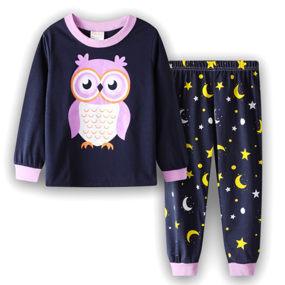 Bộ Đồ Ngủ Pijama 2 Món In Hình Động Vật Dễ Thương Cho Bé