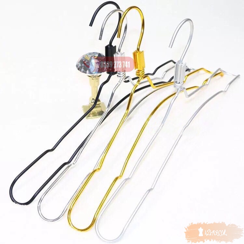 Móc áo nhôm đôi. Nhiều màu, xi mạ bền đẹp