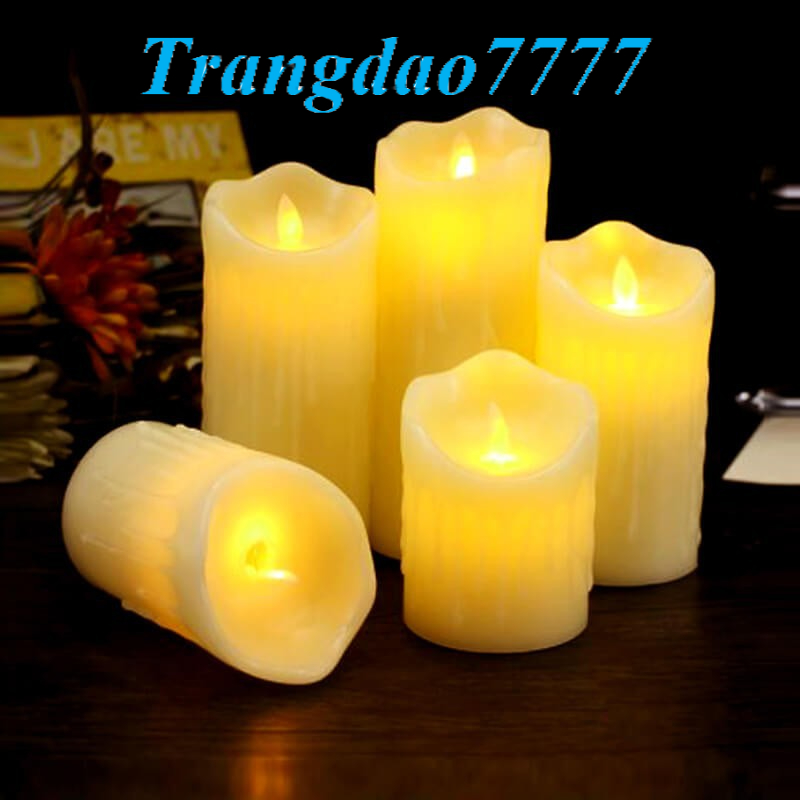 1 Cây Nến Sáp Điện Tử Đèn Led Tim Lắc Size 7*5CM Trang Trí Lễ Tiệc Thờ Cúng Lễ Vu Lan Candle Led Light