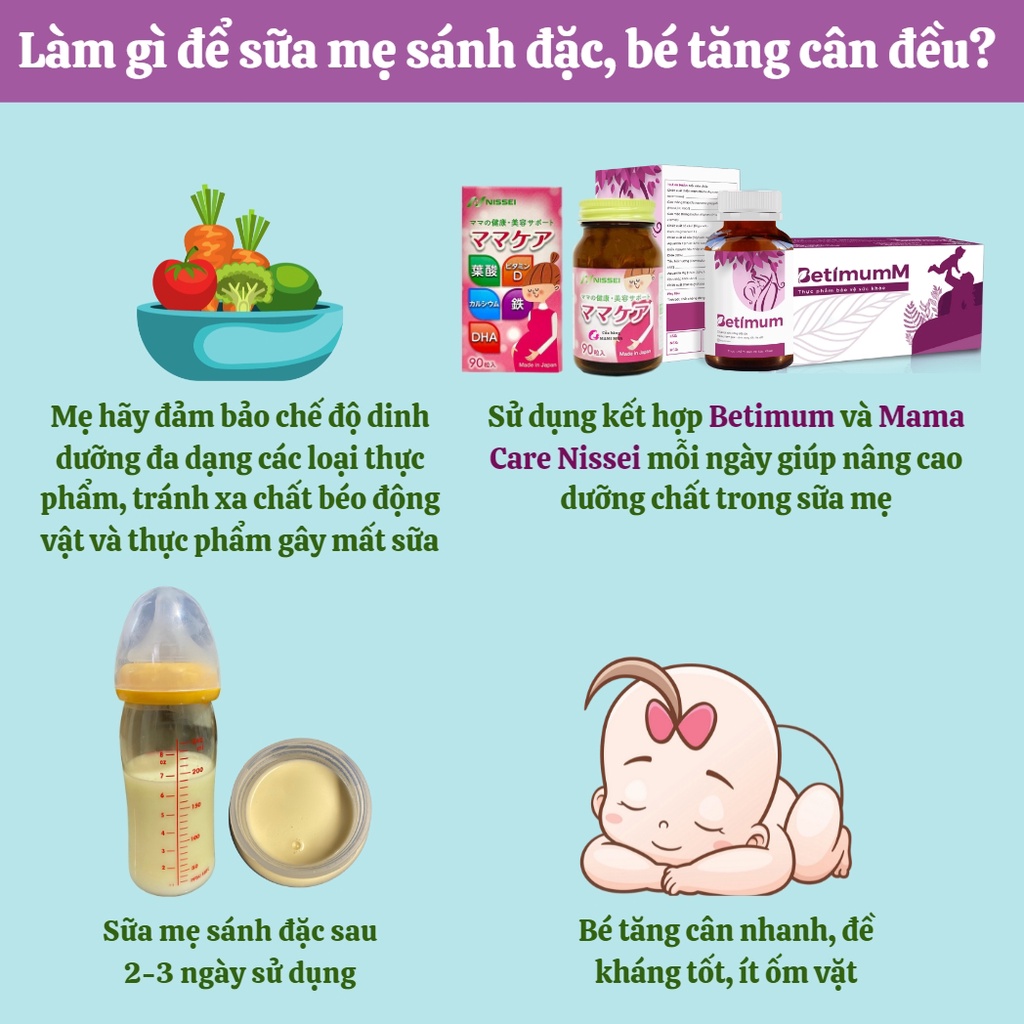 Lợi sữa Betimum SHOP MAMI MON viên uống cốm ngũ cốc lợi sữa cỏ cà ri fenugreek