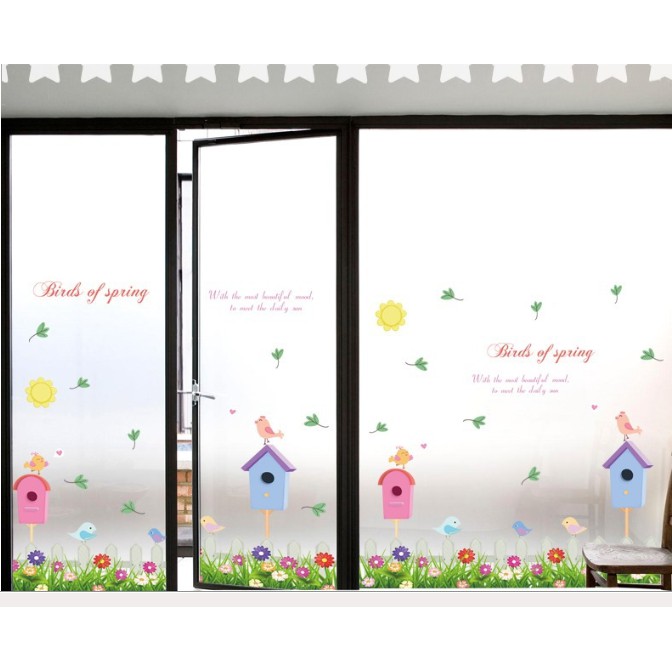 Decal trang trí chân tường hoa