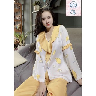 BỘ LỤA SATIN BÁNH BÈO NƠ XINH