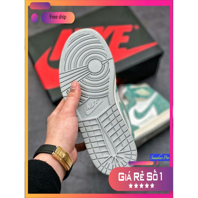 (FREESHIP+HỘP+QUÀ) Giày thể thao AIR JORDAN 1 Retro High Turbo Green xanh ngọc nhạt siêu đẹp cho nam và nữ siêu đẹp | BigBuy360 - bigbuy360.vn