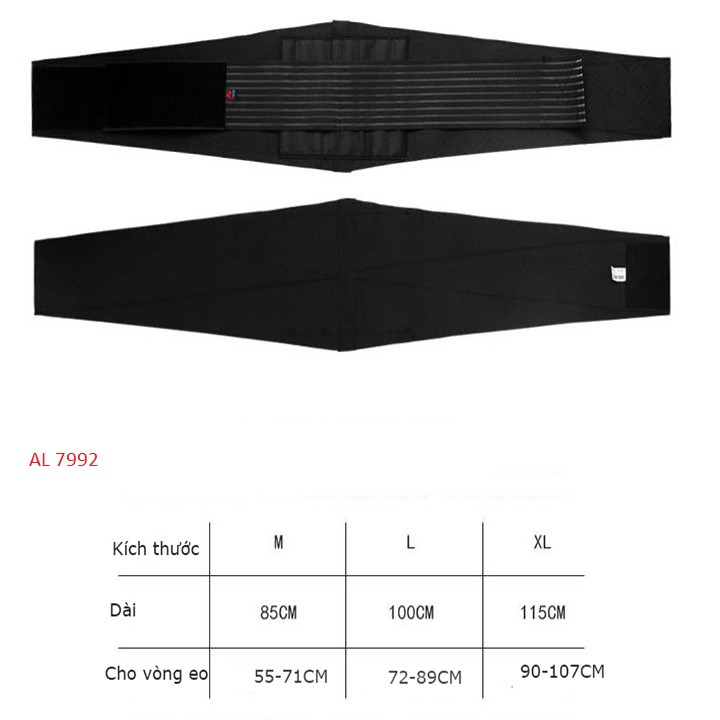 Đai Bảo Vệ Cột Sống, Đai Lưng Squat Tập GYM Có Hỗ Trợ Lò Xo Aolikes 7998 - 7992