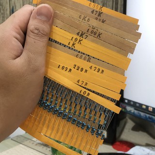 Combo 30 Loại Điện Trở Vạch 1% 1/4W 1R -1M (Mỗi loại 20 chiếc)