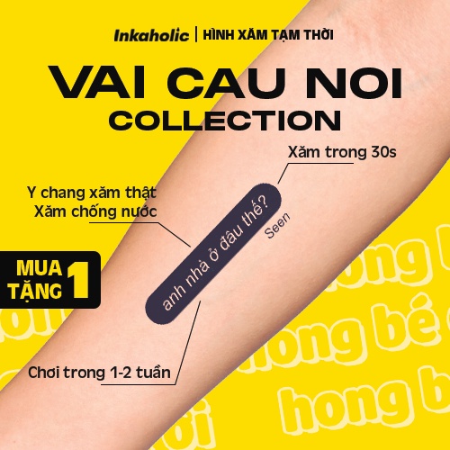 Inkaholic xăm tạm thời Y HỆT xăm thật trong 15 ngày, 100% tự nhiên và chống nước