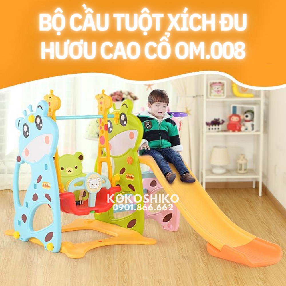 Bộ cầu tuột xích đu Hươu cao cổ OM.008