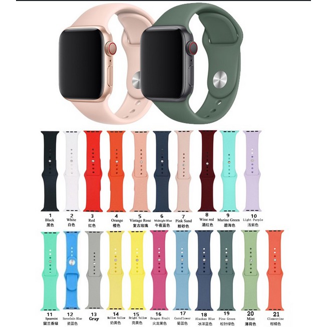 Dây Apple Watch Cao Su - Dây Đeo Silicon Mềm Cho Đồng Hồ Thông Minh Apple Watch Iwatch Size 38mm 42mm 40mm 44mm