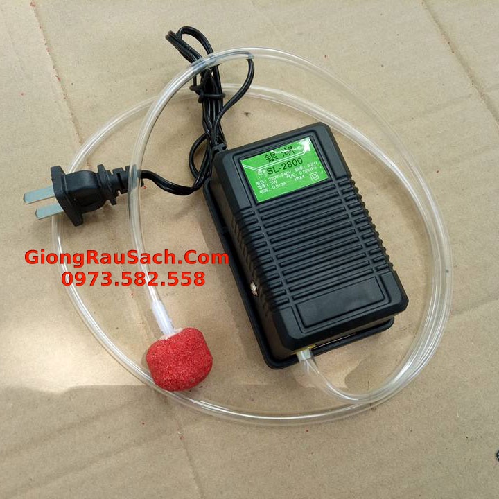 (TẶNG DÂY + VIÊN SỦI) Máy Sủi Khí Oxy Bể Cá Cảnh Mini 1 vòi Công Suất 2.5 - 3W
