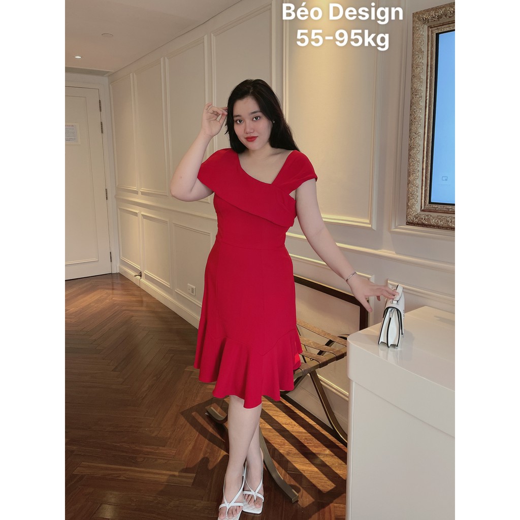 Đầm chéo ngực BÉO DESIGN Bigsize 55kg đến 95kg