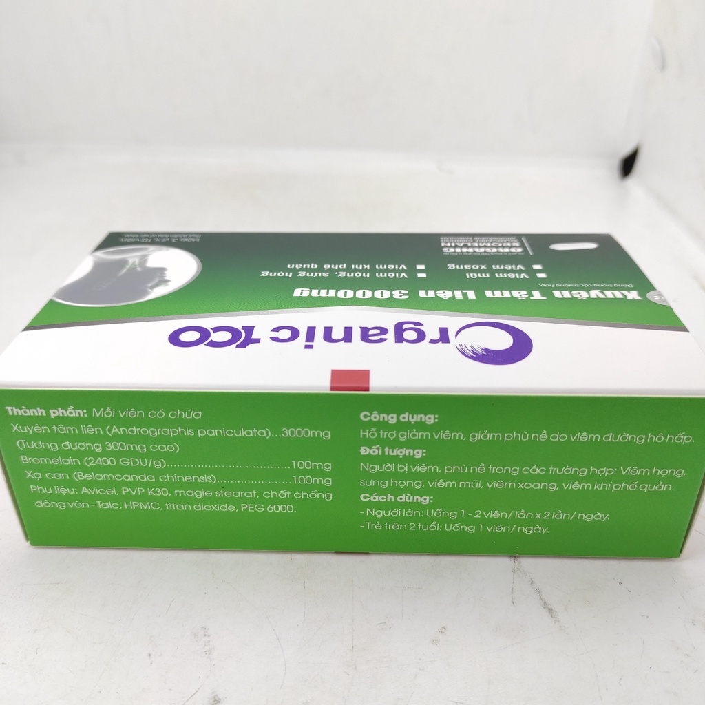 [CHÍNH HÃNG] Xuyên Tâm Liên Organic 100